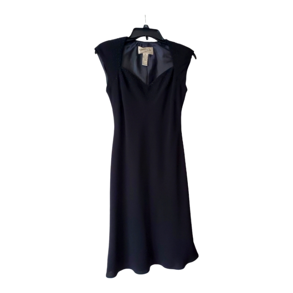 Evan Picone black‎ dress with sequin detail
